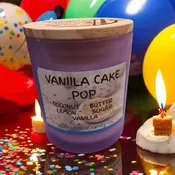Vanilla Cake Pop 10oz  Frosted Candle