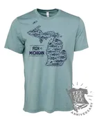 Fish of Michigan T-Shirt - Tee See Tee/Idea Farm