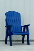 Heavy Duty Poly Lawn, Patio, Beach, and Fanback Camping Chair Patriot Blue