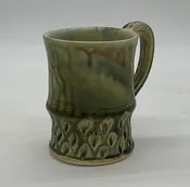Tiered mug in green #2 — Speckled Dog Pottery