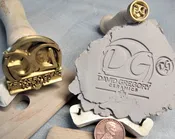 A Custom Engraved Metal (Brass) 1.5" Clay Stamp - Claystamps