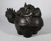 SALE - MEIJI PERIOD BRONZE LION FOO DOG INCENSE BURNER