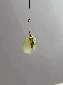 Margaret Solow Prehenite and White Diamond Pendant 18k — Acorn Eagle Rock