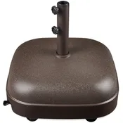 123lb Capacity Fillable Mobile Umbrella Base w/ 4 wheels - Dome Square