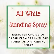 All White Standing Spray