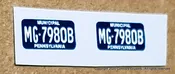 1/24th scale Pennsylvania MG License Plate Decals