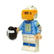 #10 QB Herbert L.A. Football Player Minifig made using LEGO parts