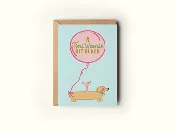 A Tini Weenie Bit Older Martini Dog Birthday Greeting Card