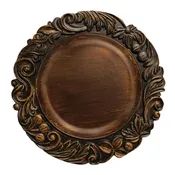 ARISTOCRAT BROWN CHARGER PLATE 14"D  12 PC SET
