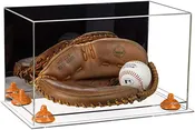 Acrylic Baseball Catchers Glove Display Case - Mirror No Wall Mounts (A011/V16)