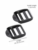 1in Strap Adjuster Black Metal Set of Two