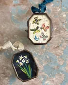 Butterfly Waltz ~ Art Locket Ornament Garden Handmade