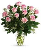 12 PINK ROSES
