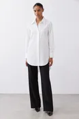 Dart Out Tailored Button Down Poplin Tunic