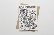 California Map Note Card