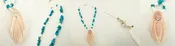 Alabaster Corn Maiden Necklace  by Hiram Peynetsa  - Zuni Fetish  Jewelry
