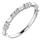 14K White 3/8 CTW Diamond Wedding or Anniversary Band