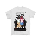 "Black Music" Tee in White