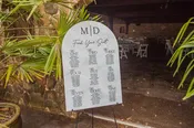 Marble Acrylic Seating Chart Sign, Arched Top 36 Inches Tall, Minimalist Modern Wedding Seating Chart
