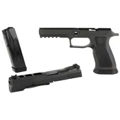 CAL-X KIT, P320-X5, TXG, 9MM, FIBER OPTIC FRONT W/ R2 ADJ REAR, (2) 17 RD STEEL MAGAZINES