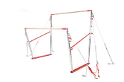ALL-AMERICAN UNEVEN BARS W/ NATURAL FIBER COMPETITION RAILS – 6-AXIS CABLES