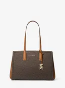 Michael Kors Laila Signature Medium Tote - Brown with Acorn