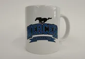 White 10 oz. Mercer Mustangs Mug — Custom Corner Printing