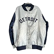 90's Detroit Tigers World Series Navy and Gray Jacket