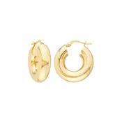 10mm Chunky Tube Hoop Earrings