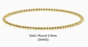 2.5MM Mini Gold Round Bead Bracelet