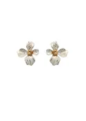 Adele Flower Earrings - Rhodium