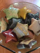 Star Carved Assorted Crystals 30mm
