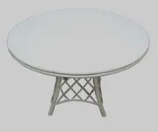 55219 Wicker Rattan Dining Kitchen Foyer Garden Table 42" Round Top