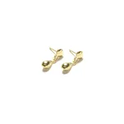 18kt Gold Drop Plated Sterling Silver Italian Earrings.