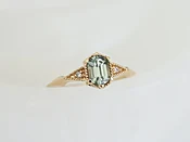 CASSIOPEIA RING WITH BLUE SAPPHIRE + WHITE DIAMONDS | 14K YELLOW GOLD | ONE OF A KIND — TYTIN