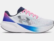 UA Women's Velociti Pace Running Shoe-White/Royal/Metallic Academy