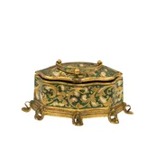 Gilt Metal and Green Enamel Jewelry Box — Maison Boissier, Paris French, Circa 1900–1930