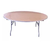 ROUND WOODEN TABLE-72″