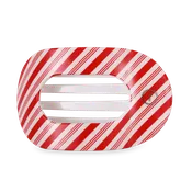 Teleties - Candy Cane Crush  Round Flat Hair Clip - Large