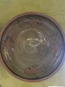 Go Fish, the Winds Show : Celadon 4 Fish Carved Bowl/Platter #100 — Miami Valley Pottery