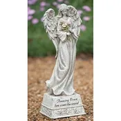14”H Memorial Garden Angel W/Flowers; Amazing Grace – 65462