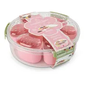 6 Section Strawberry Snackle Box - Pink Lemonade
