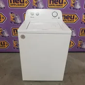 Amana Top Load 3.5 Cu. Ft. Washer with Dual Action Agitator, Porcelain Tub, and Late Lid Lock NTW4516FW - Certified Refurbished
