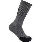 Carhartt Men's Force Midweight Logo Crew Socks, 3-Pack