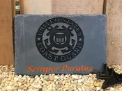 Coast Guard Military Carved Slate