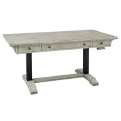 Bureau réglable en hauteur, une place, blanc antique