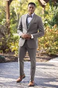 Medium Grey Performance Suit Michael Kors- Style 350 — AVA Formals and Laney Bridal