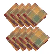 Autumn Acres Plaid Napkins, Set of 8