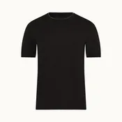 Cotton Sweater Tee Shortsleeve Black