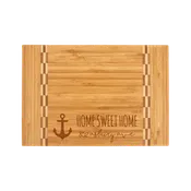 Bamboo Cutting Board with Block Inlay